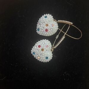 Elegant Multicolor Heart Earrings